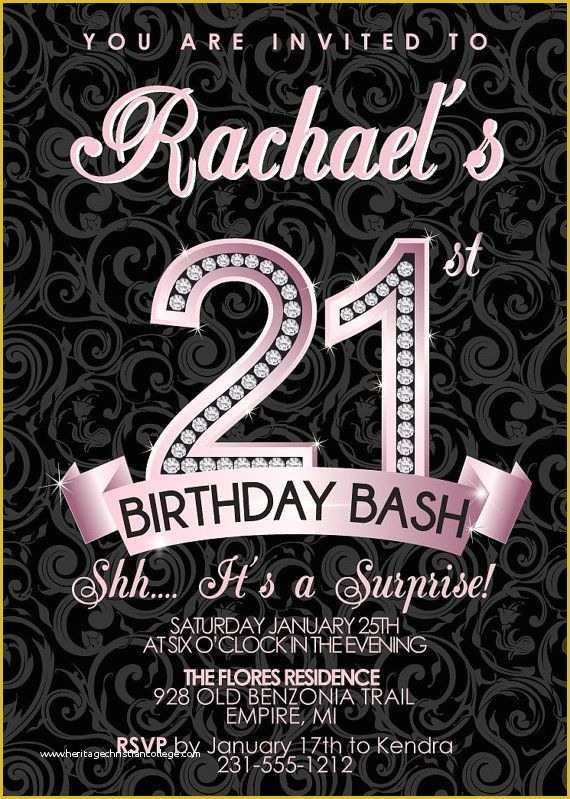 21st birthday invitation templates