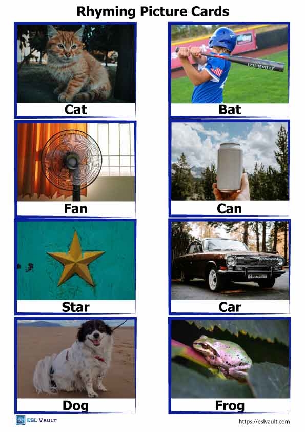 printable rhyming picture cards