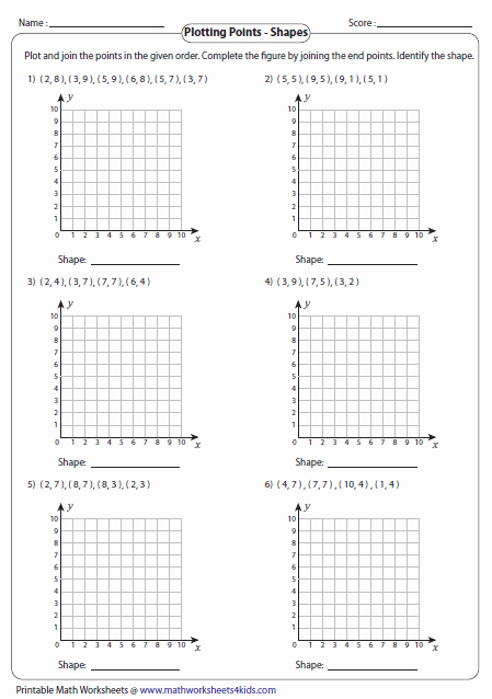 50 Plotting Points Worksheet Pdf