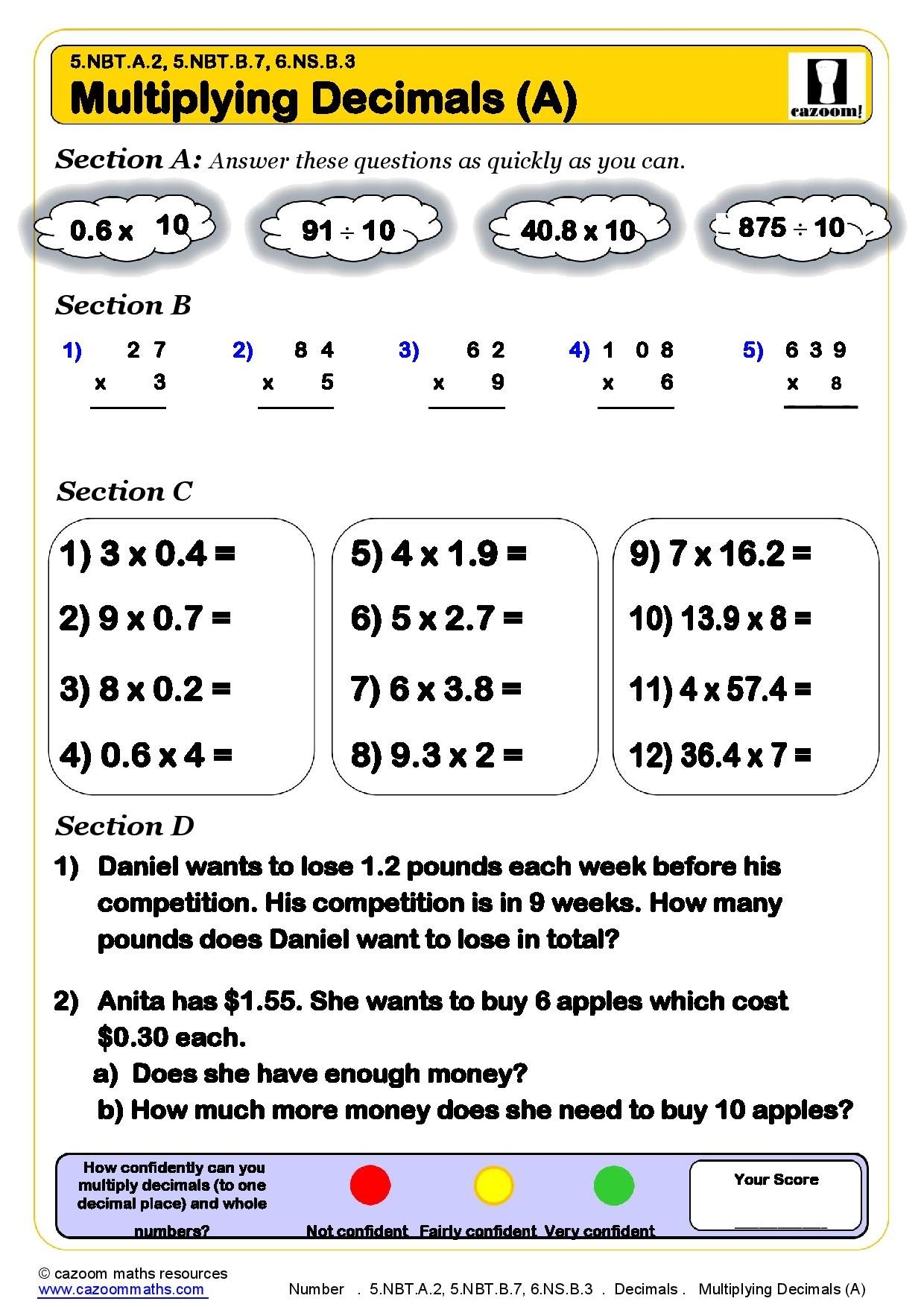 math 5th grade worksheets