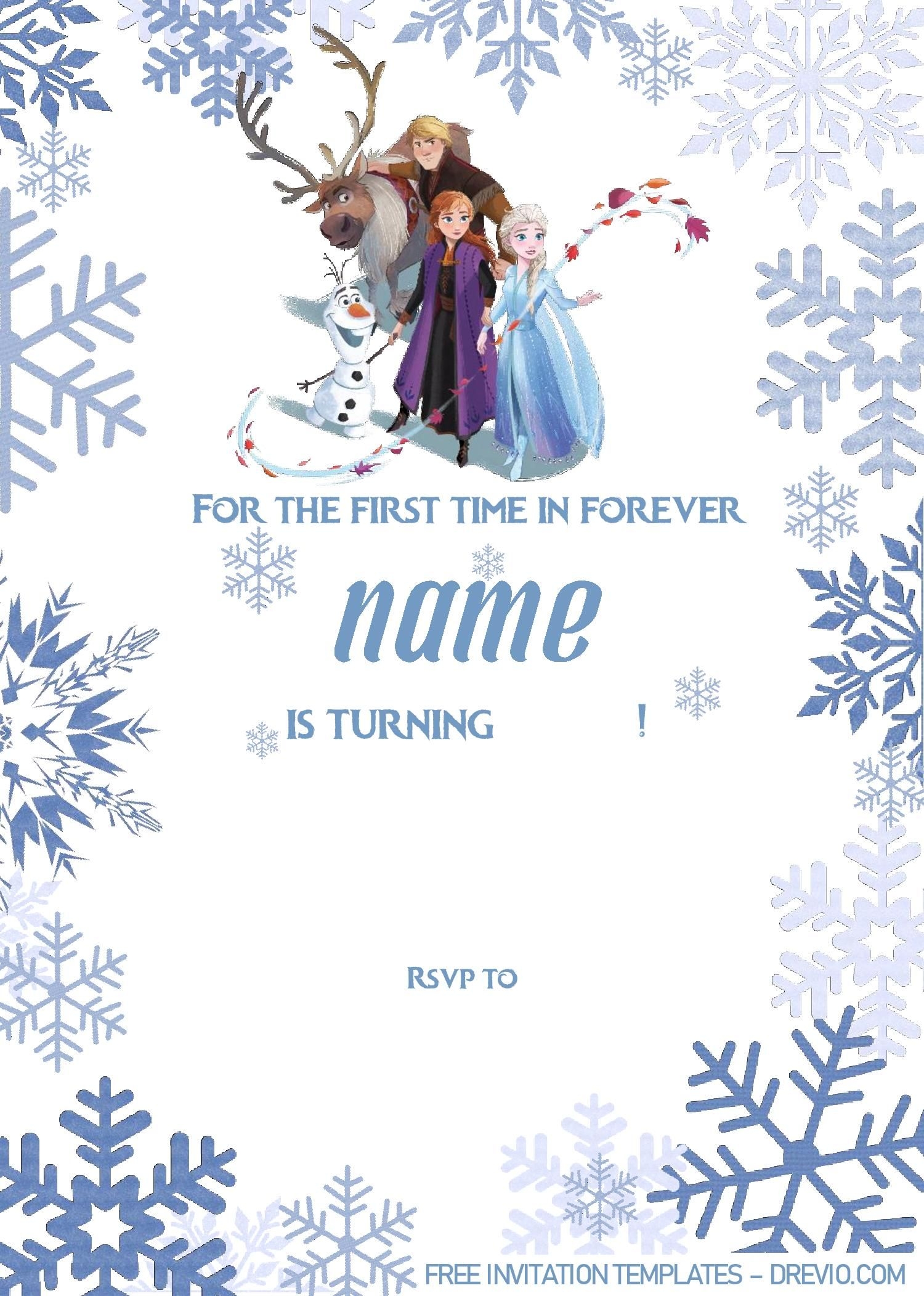 frozen invitation template