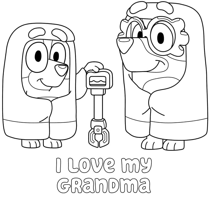 bluey free coloring pages