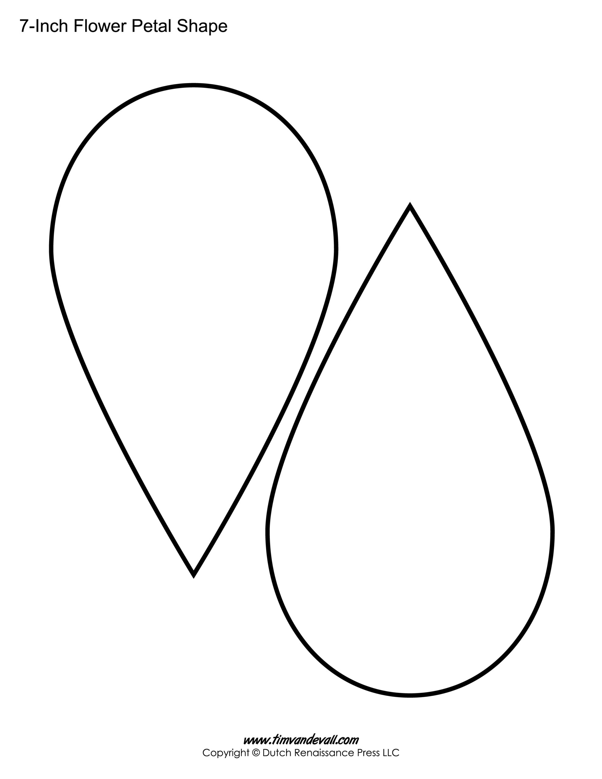 cut out printable free paper flower petal templates