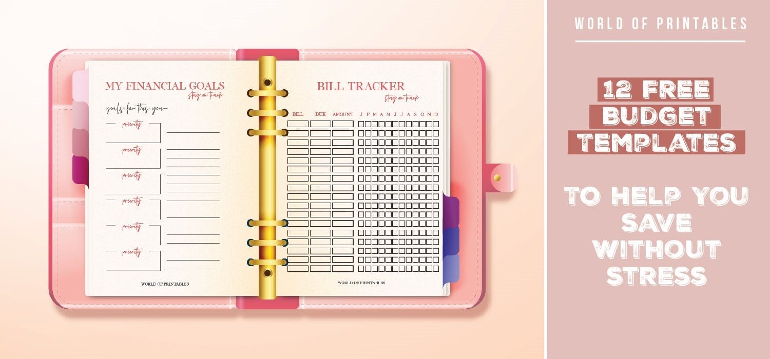 free printable pdf cute biweekly budget template