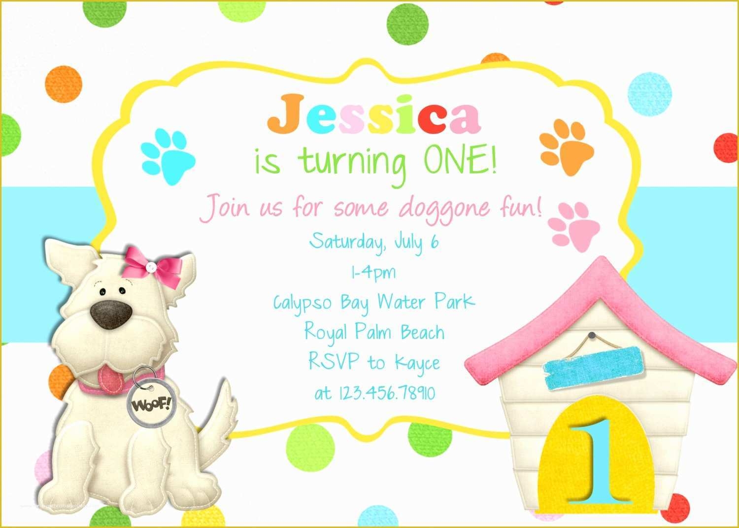 dog party invitations template free