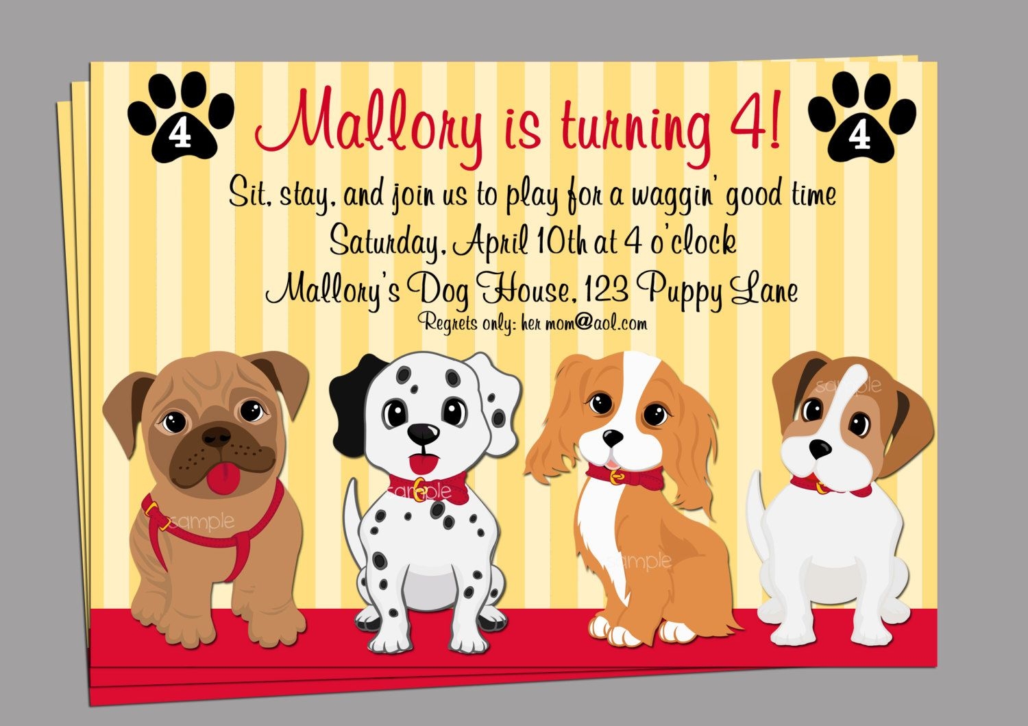 Dog Party Invitations Template Free Printable And Enjoyable Learning