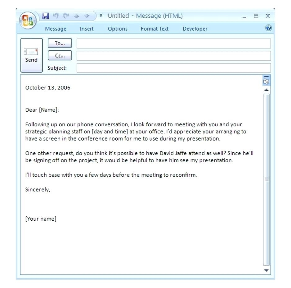 email template to invite for meeting