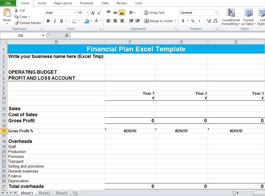 Financial Planning Worksheet Excel Excel TMP