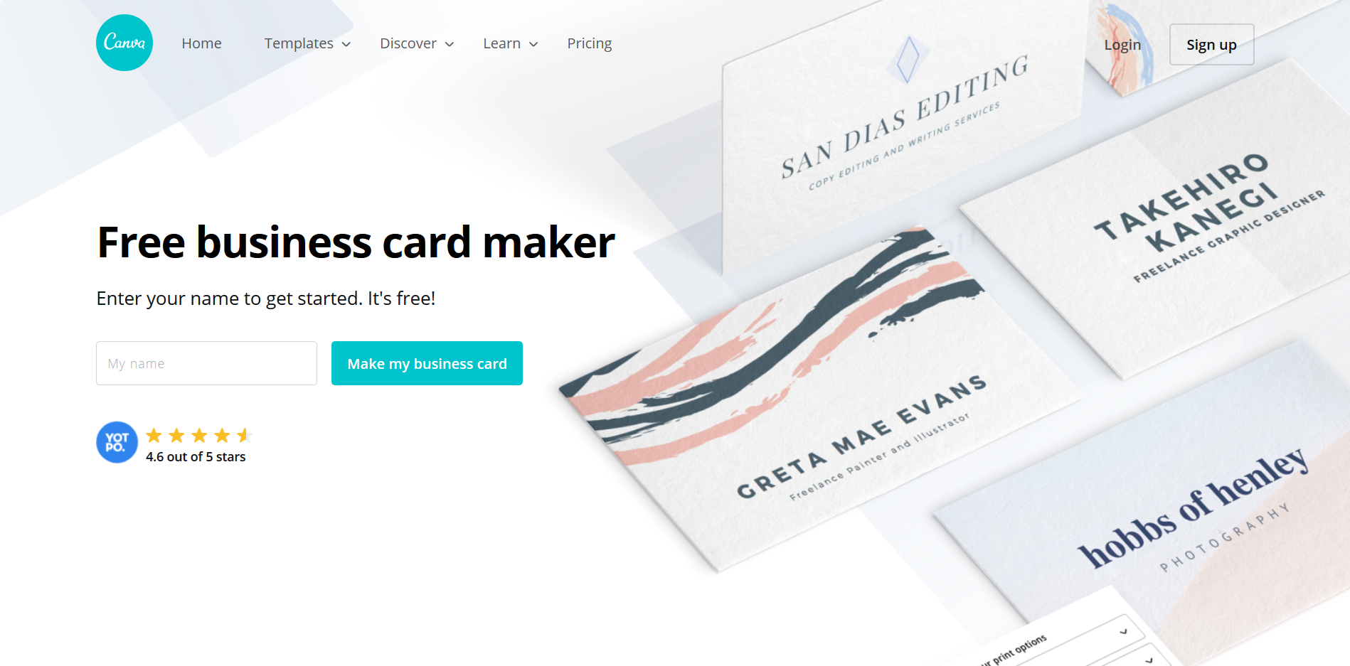 Free Business Card Maker Printable Dyvse