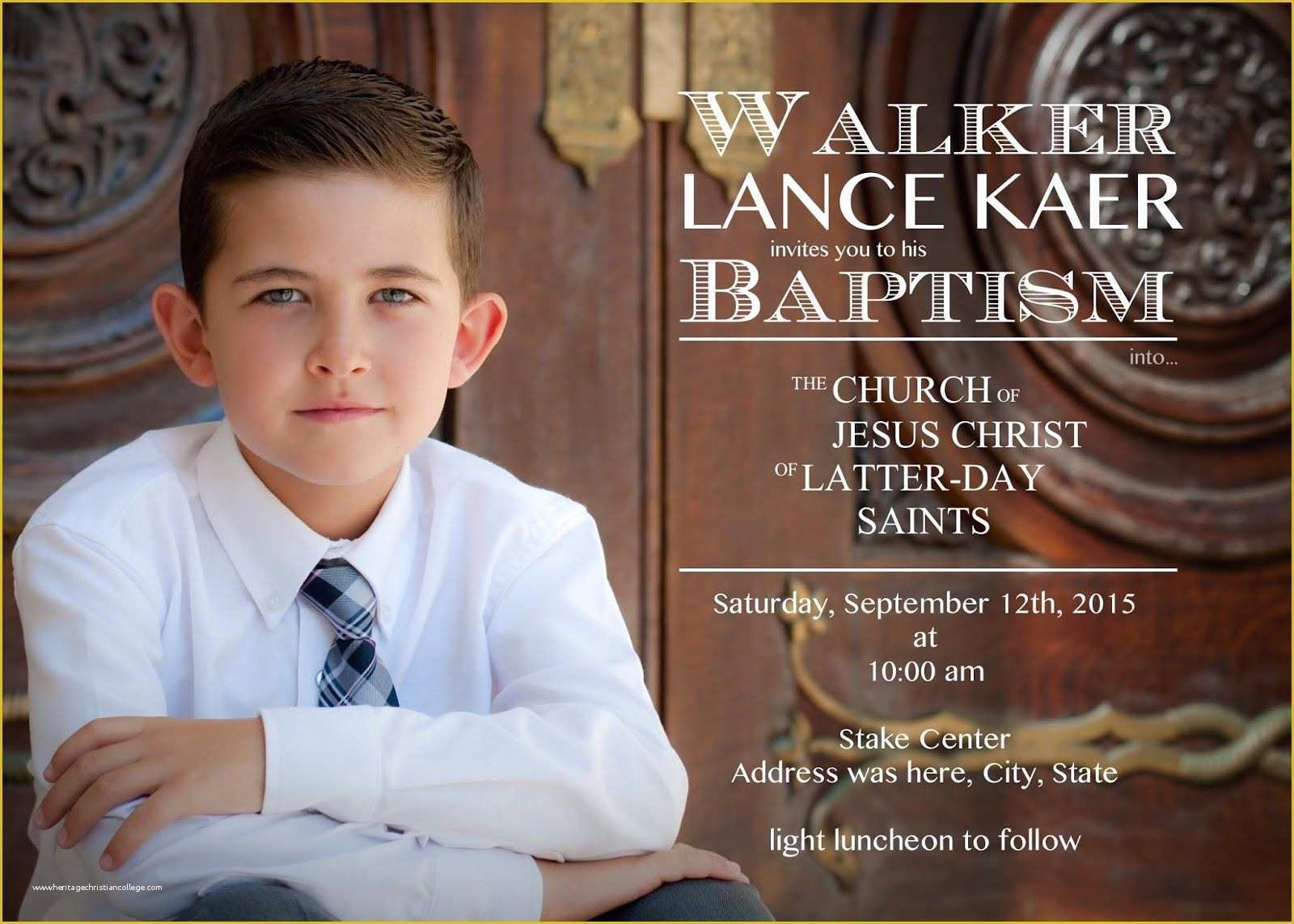 Free Lds Baptism Invitation Template Of Lds Baptism Invitations Order 