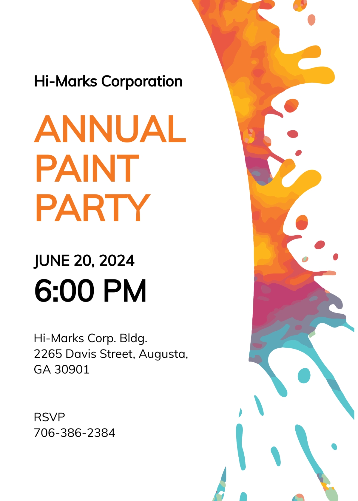 FREE Paint Party Invitation Templates Examples Edit Online 