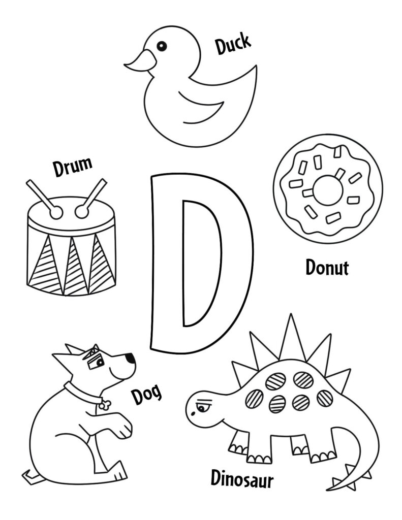letter d worksheets for preschool