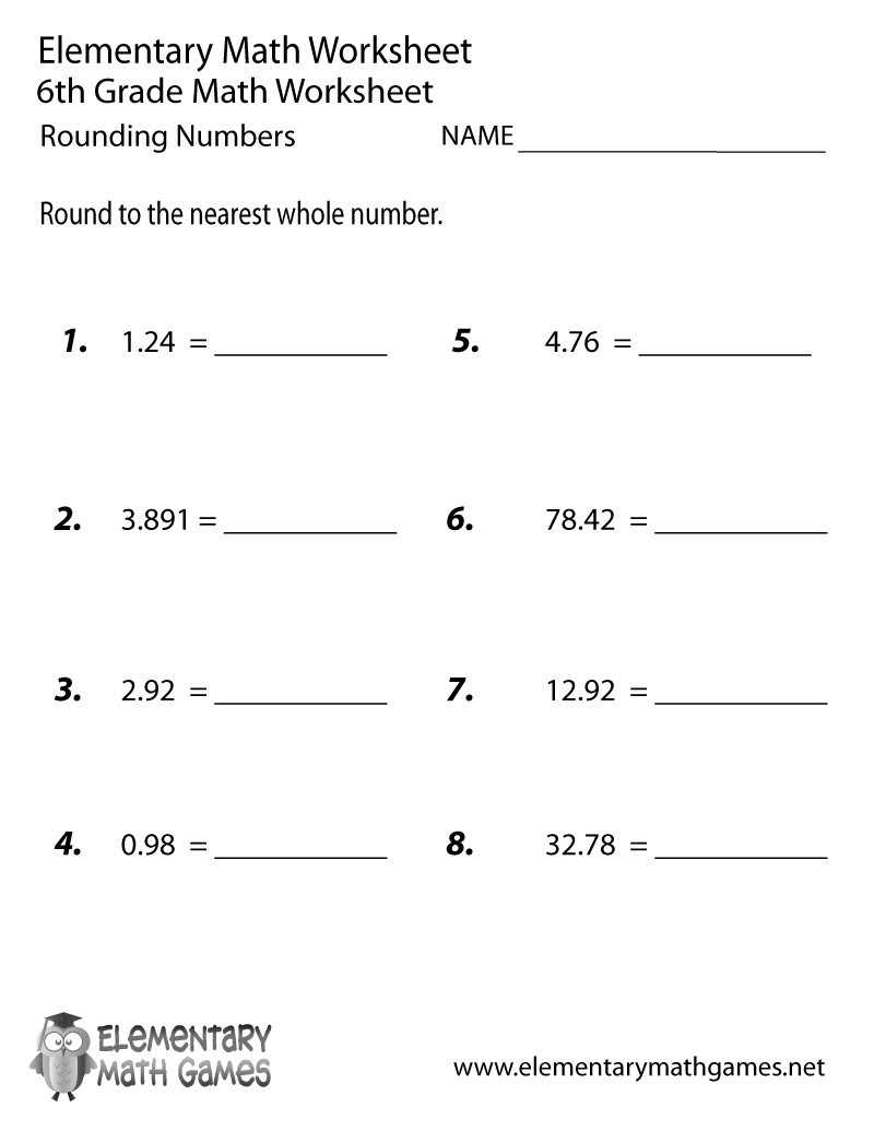 Free Printable 6Th Grade Worksheets Worksheets Library