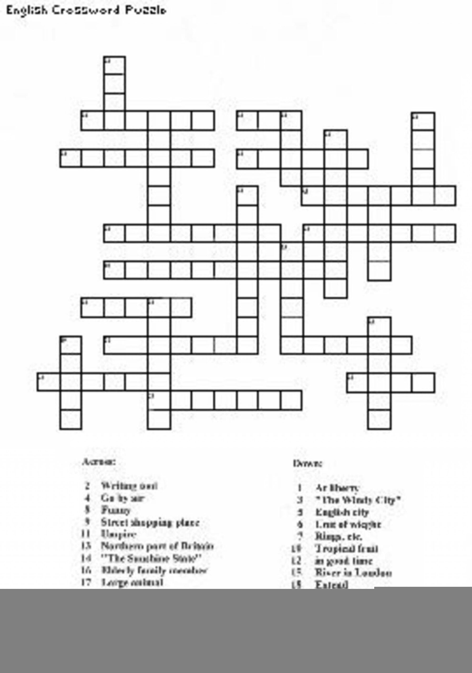 Free Printable Make Your Own Crossword Puzzle Fanny Printable