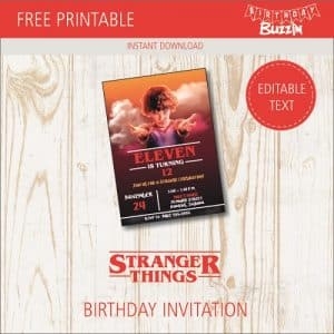 Free Printable Stranger Things Birthday Party Invitations Birthday Buzzin