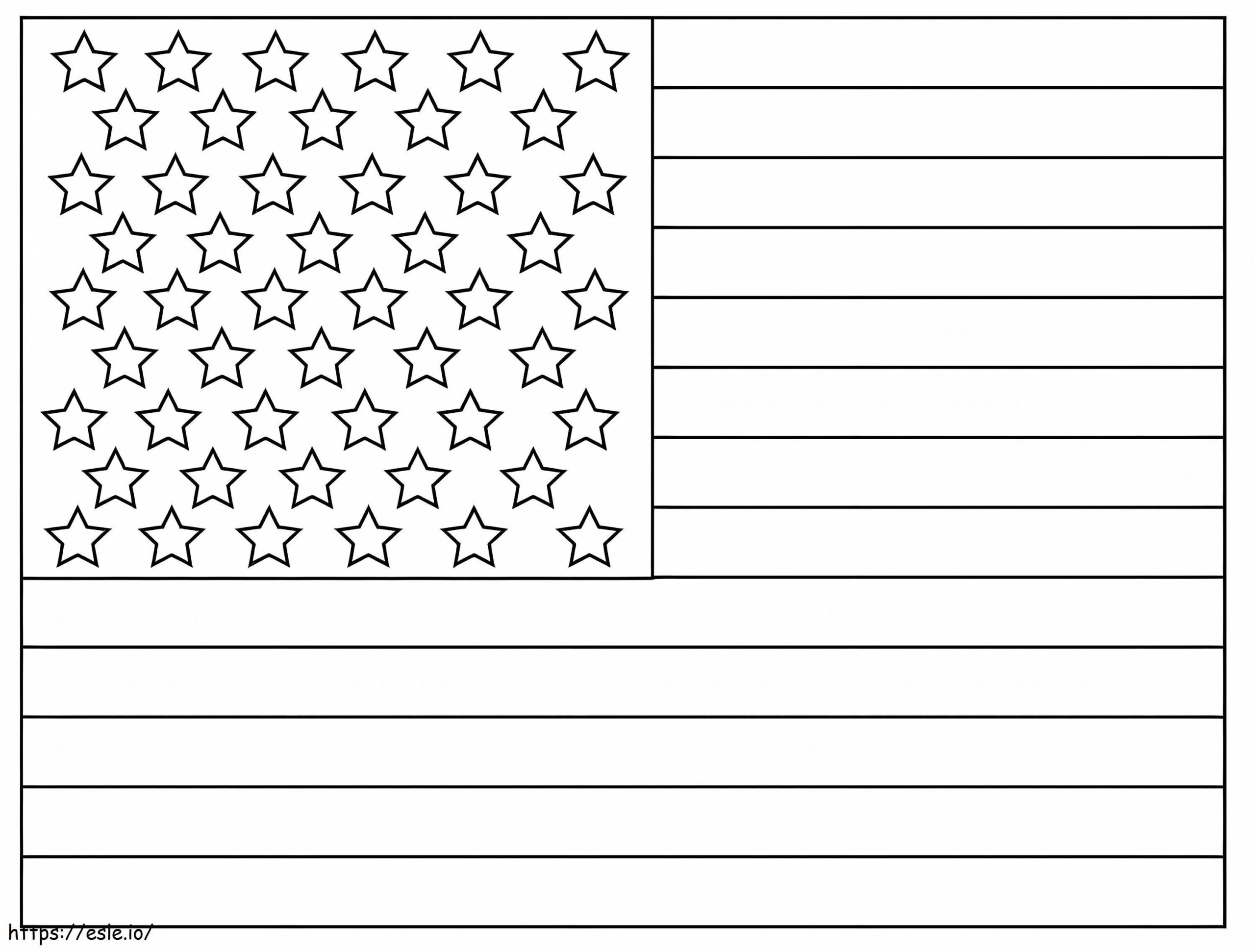 United States Flag Coloring Page