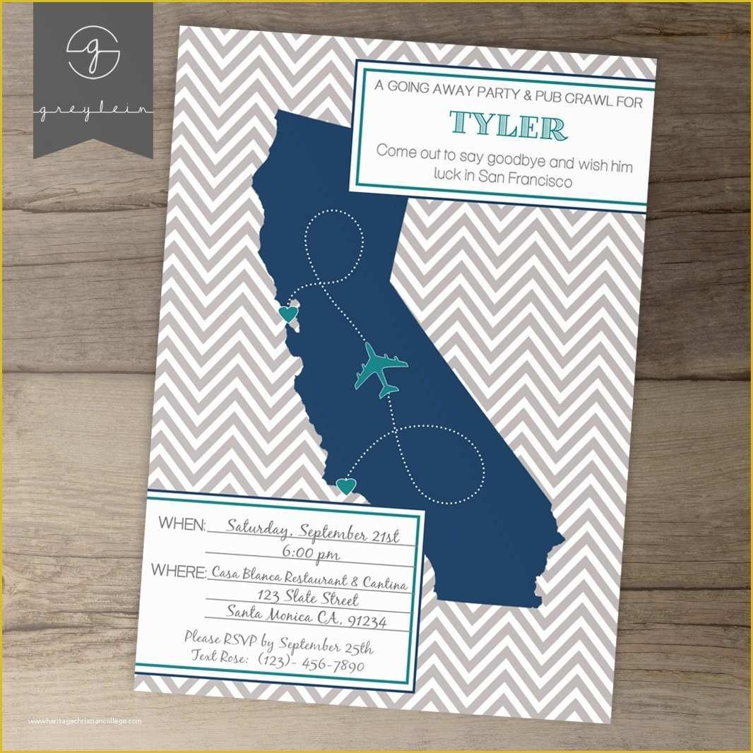 Going Away Party Invitation Template Free Of Going Away Party 