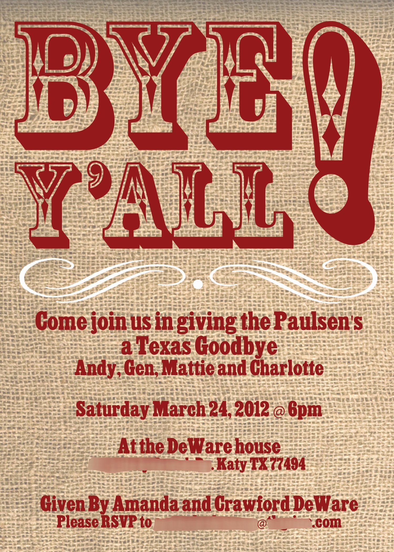 going away party invitation template