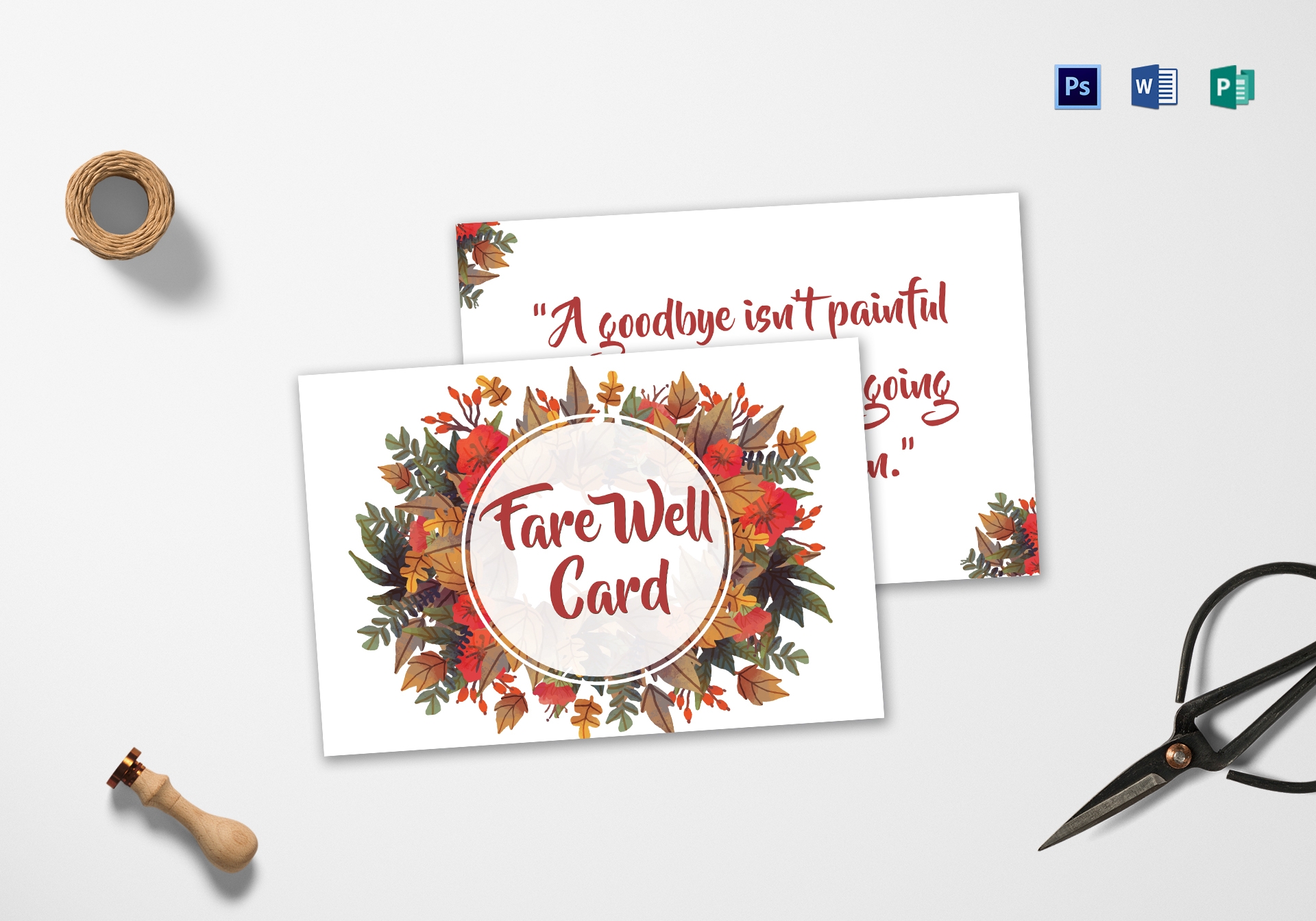 Goodbye Farewell Invitation Card Design Template In Word PSD Publisher