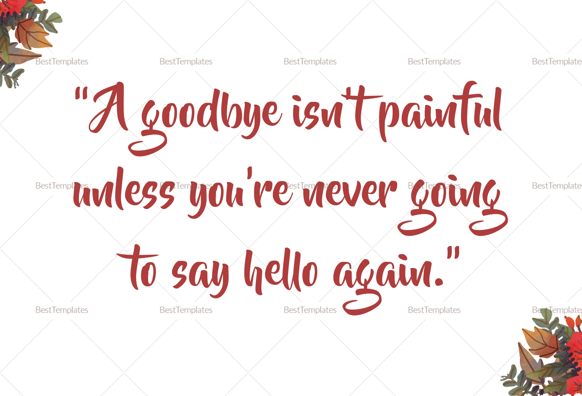 Goodbye Farewell Invitation Card Design Template In Word PSD Publisher