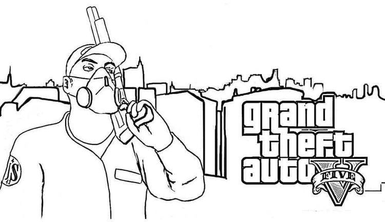 Grand Theft Auto 5 Coloring Pages