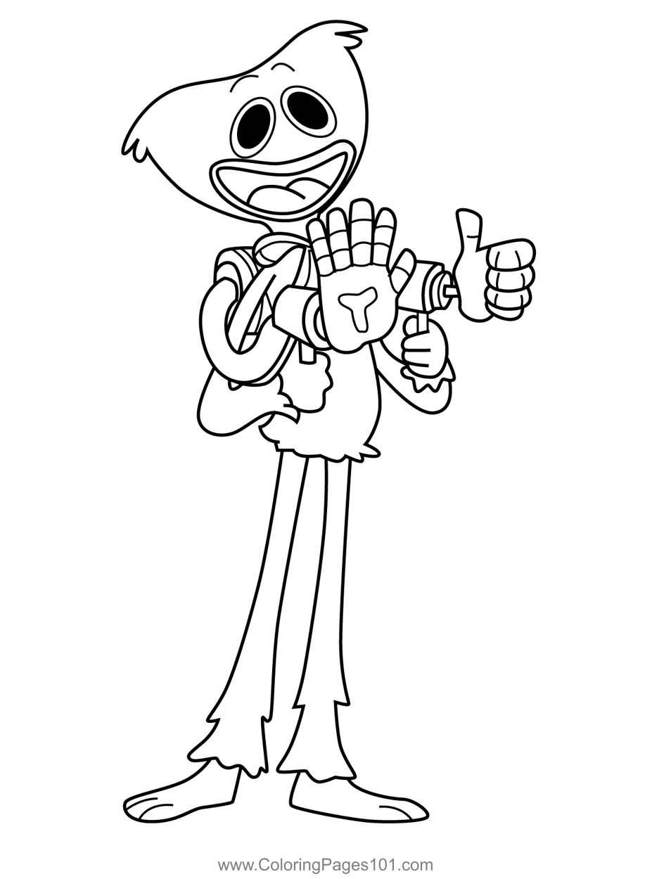 Huggy Wuggy Coloring Page