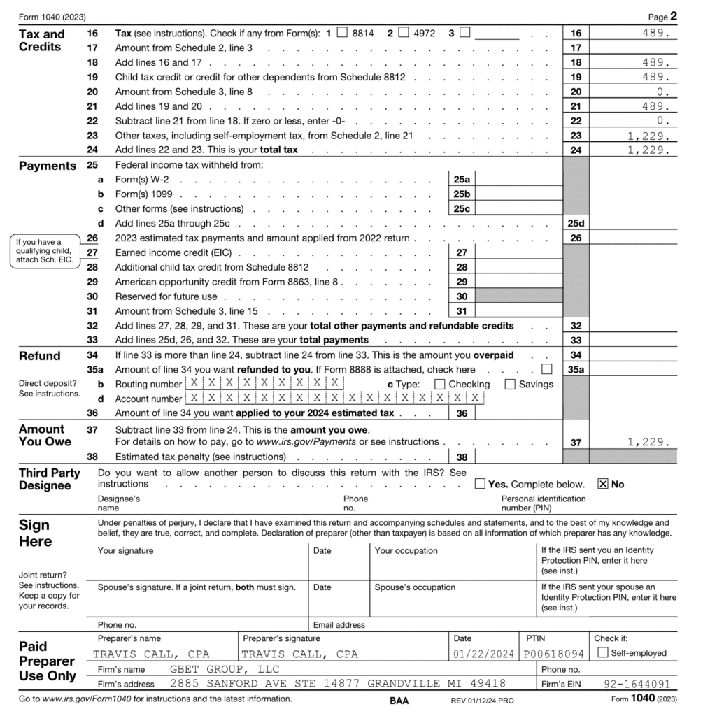 earned income tax worksheet