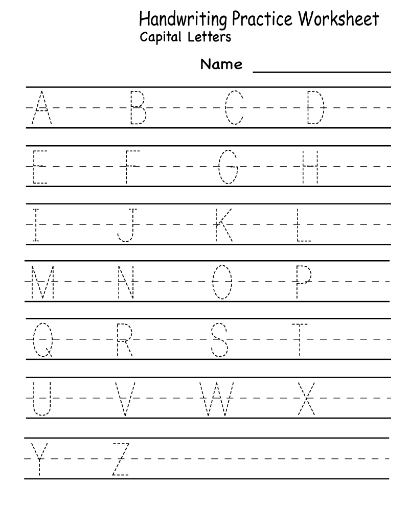 Kindergarten Printing Worksheets Learning Printable