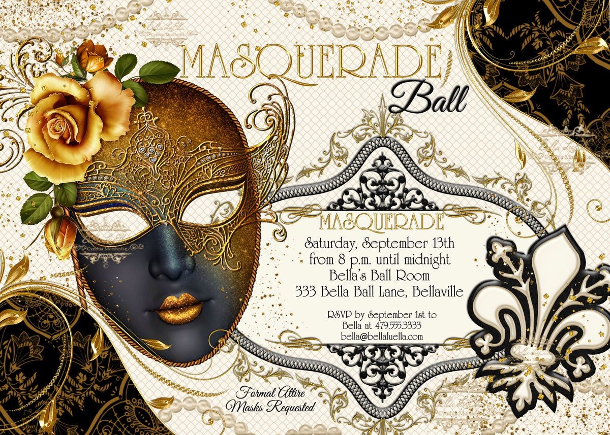 Masquerade Invitations Template Free Printable Word Searches