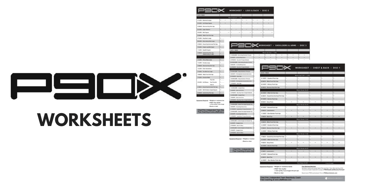 P90X Workout Sheets Printable Worksheets Library