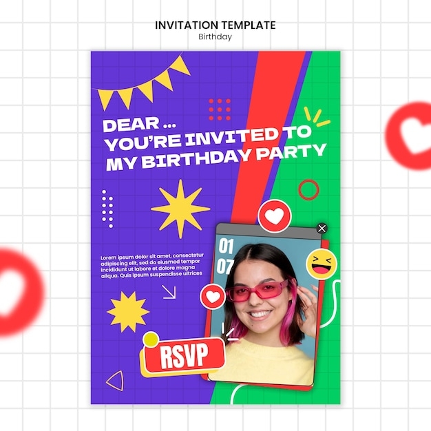 birthday celebration invitation template