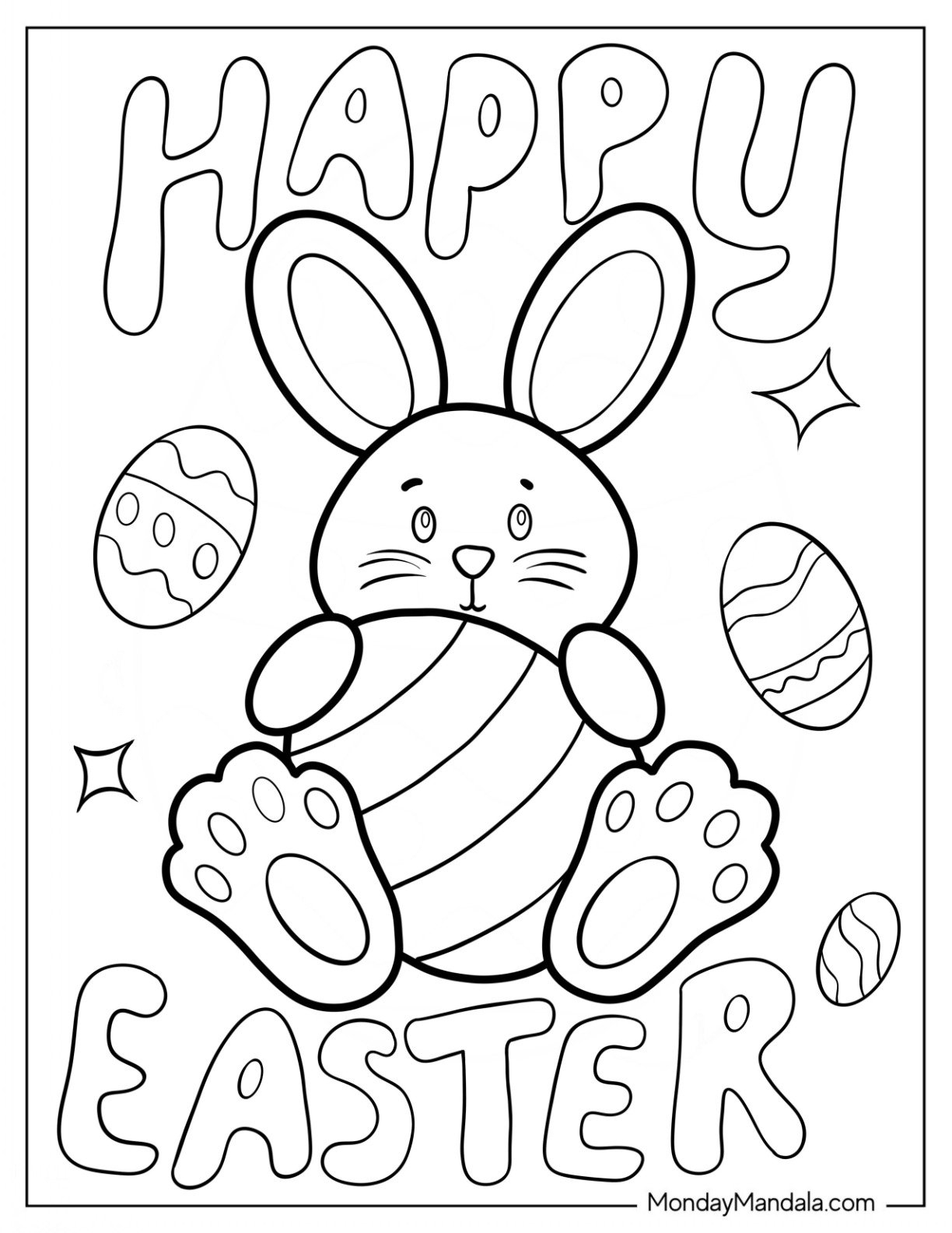 printable coloring pages easter bunny