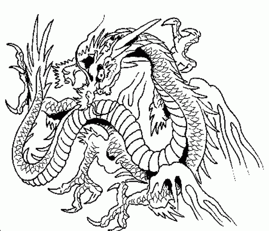 free printable dragon coloring pages