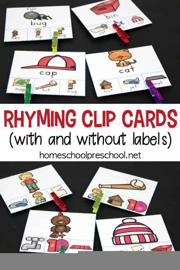 Printable Rhyming Cards
