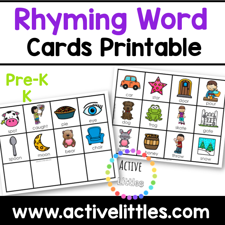 Printable Rhyming Picture Cards