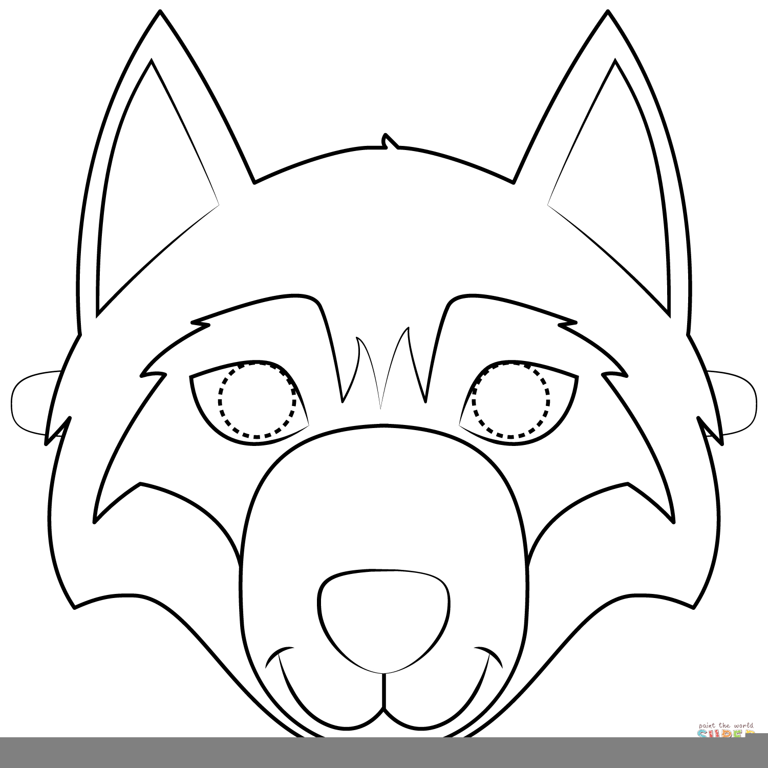 printable wolf picture