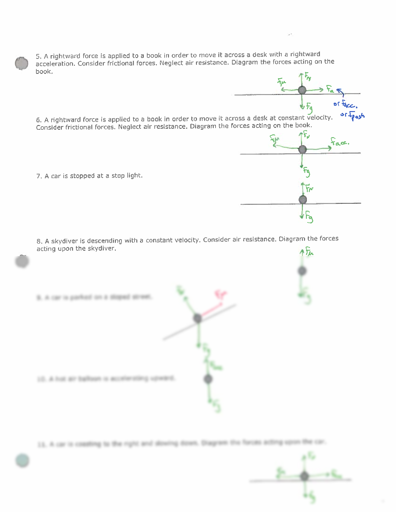 SOLUTION Free Body Diagram Worksheet With Answers Studypool 