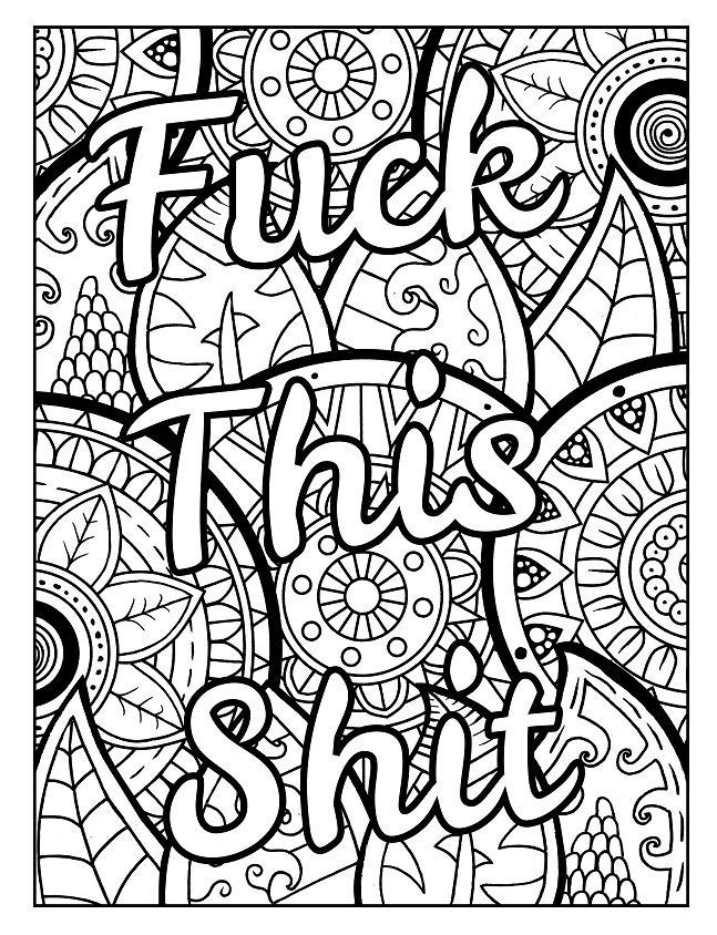 Swear Word Coloring Pages