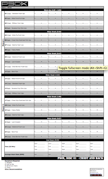 p90x worksheets
