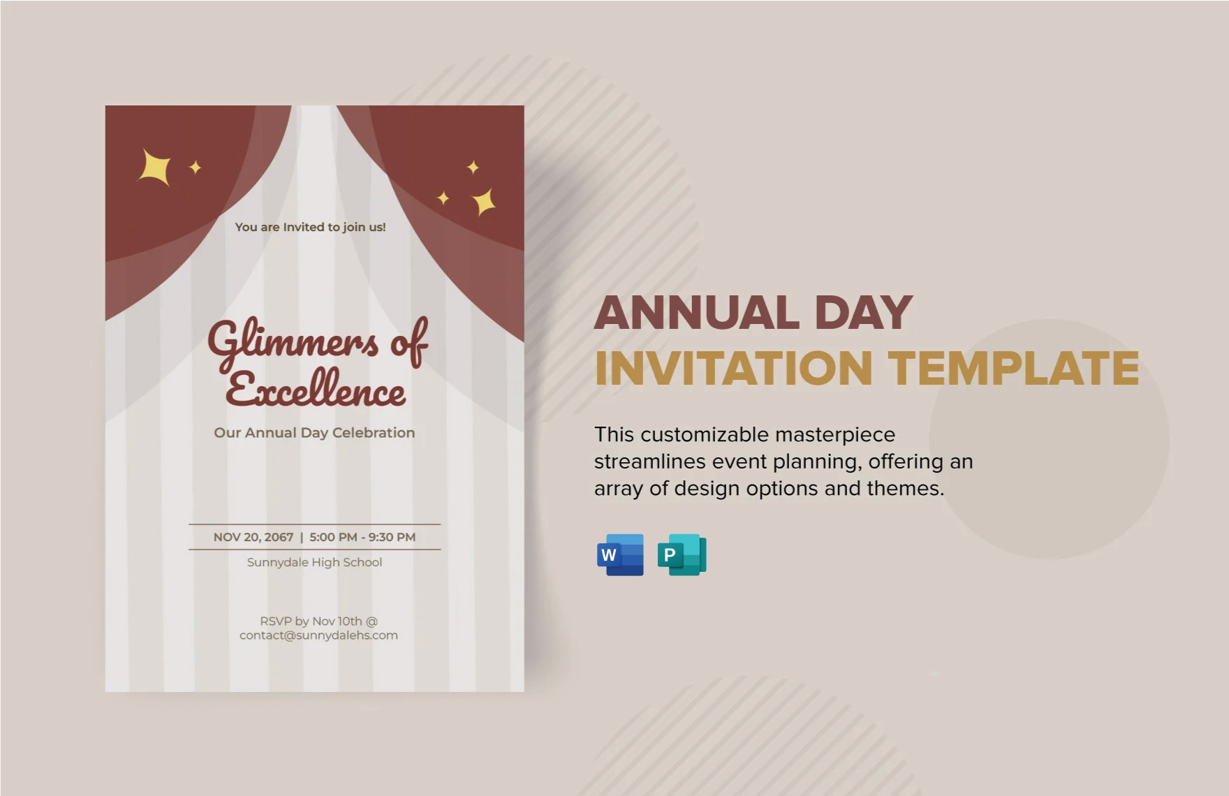 christmas day invitation template