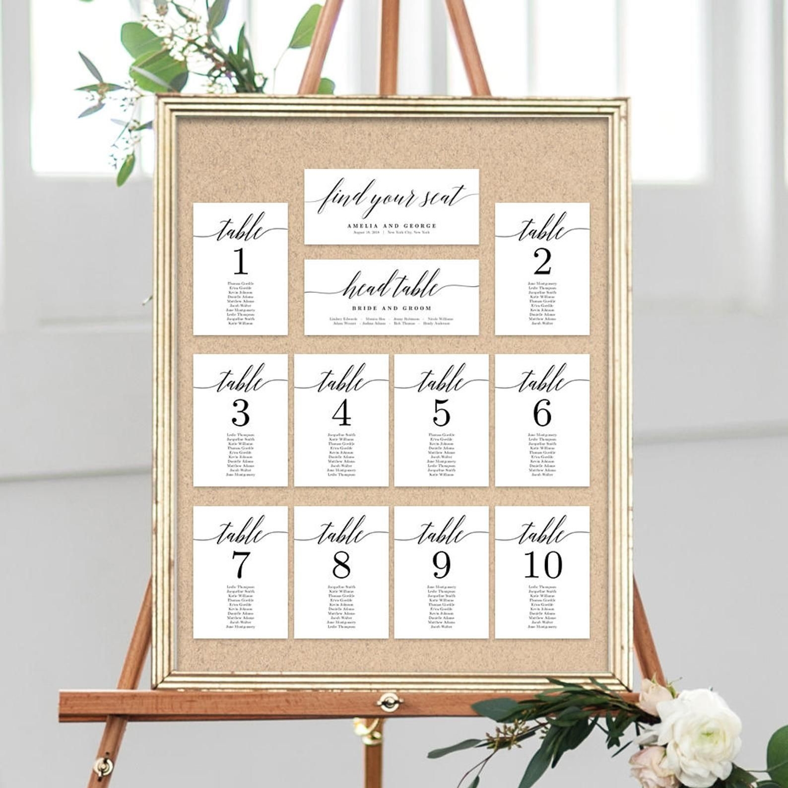 Wedding Seating Cards Printable