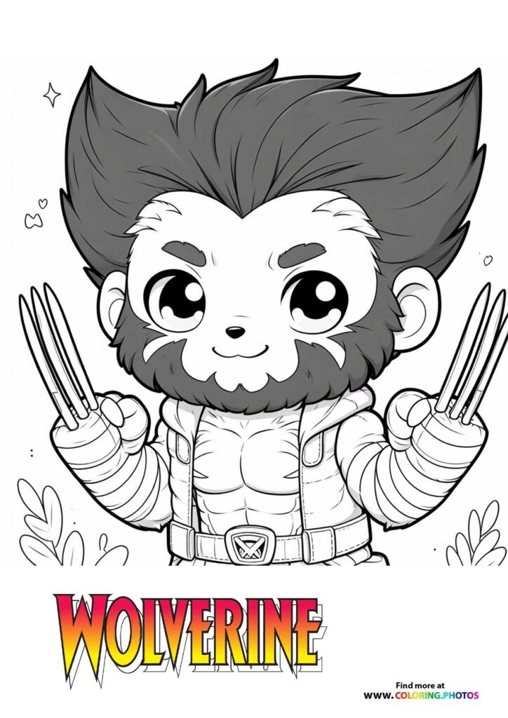 Wolverine Coloring Pages For Kids Free And Easy Print Or Download