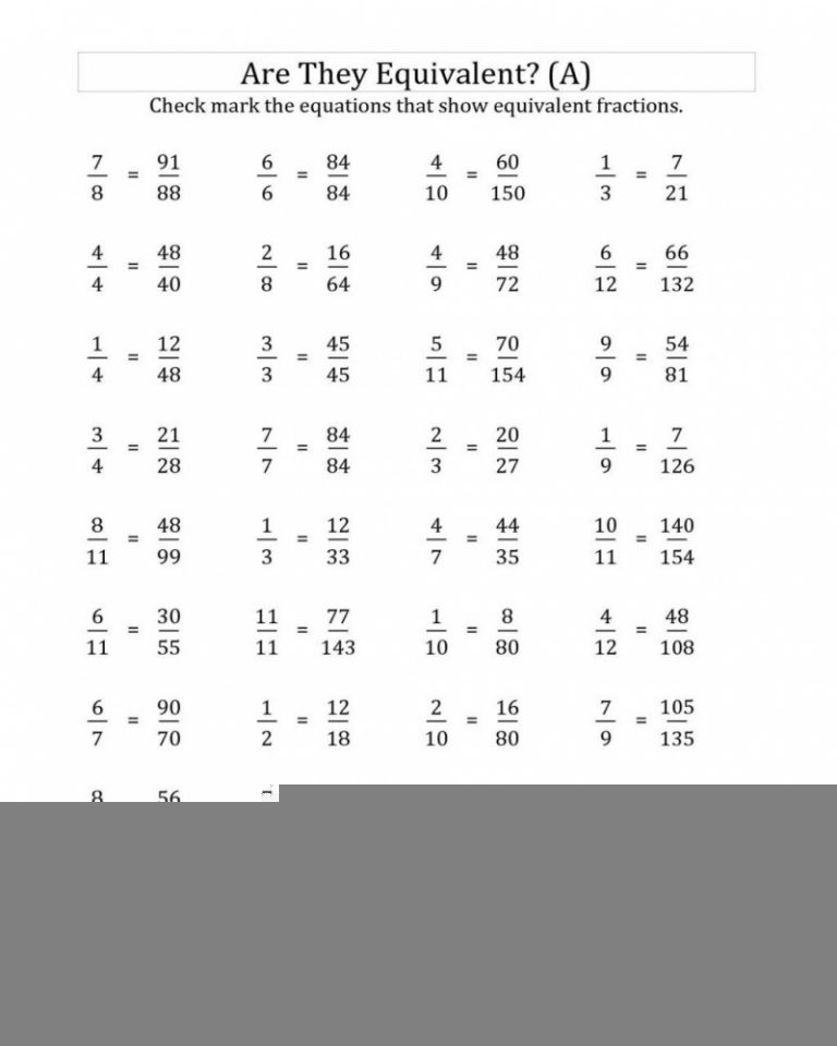 6th grade math worksheet