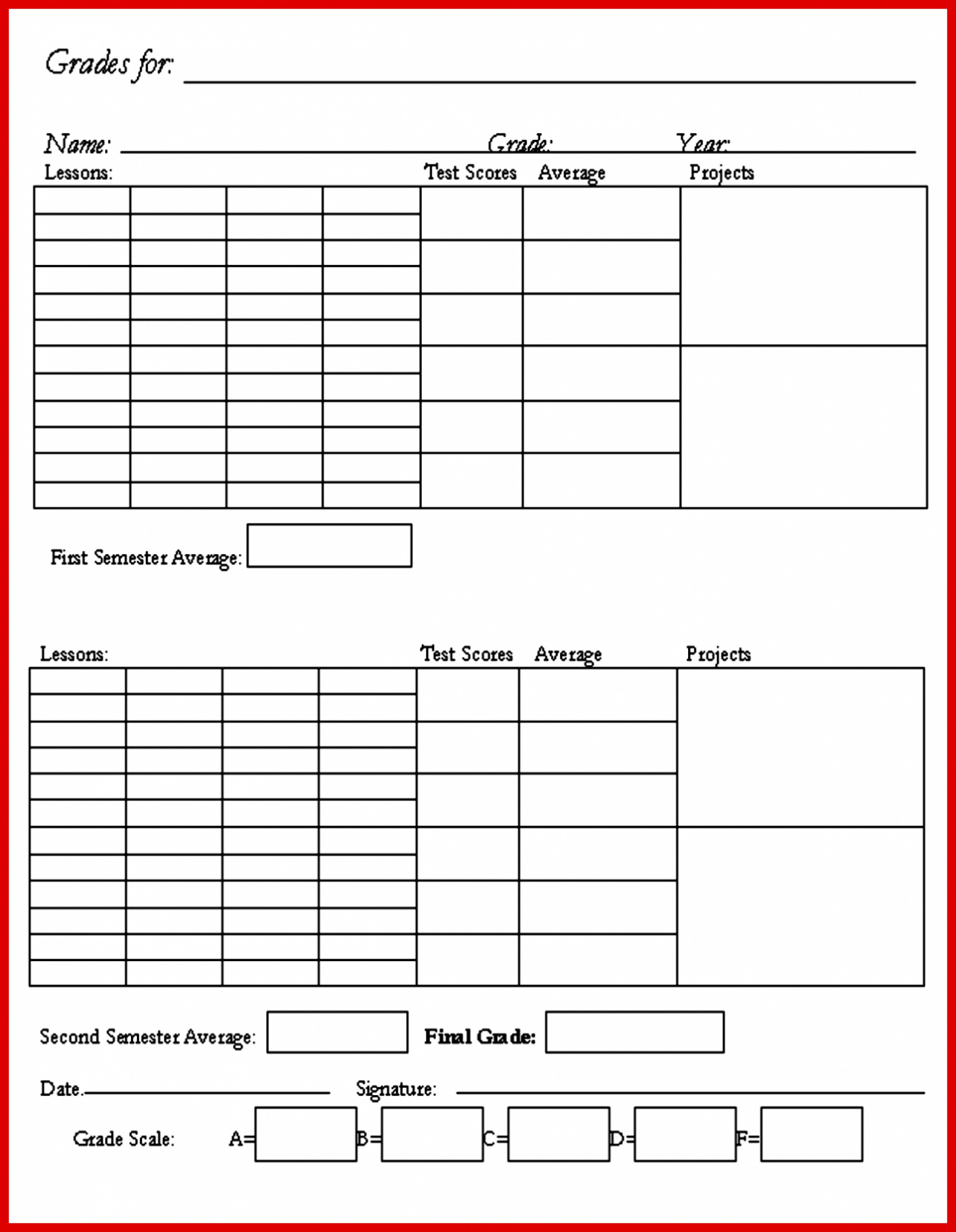002 Free Report Card Template Exceptional Ideas Pdf Printable Free