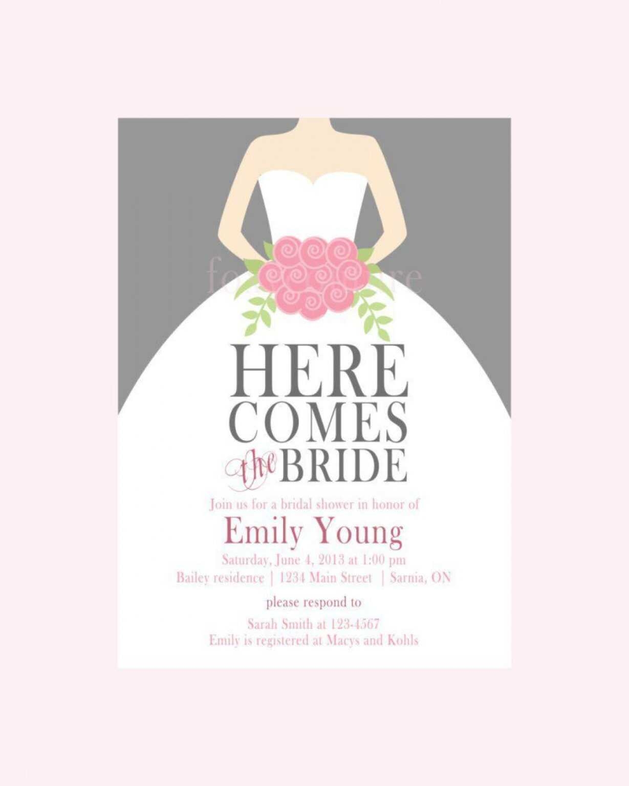 bridal shower invitation templates