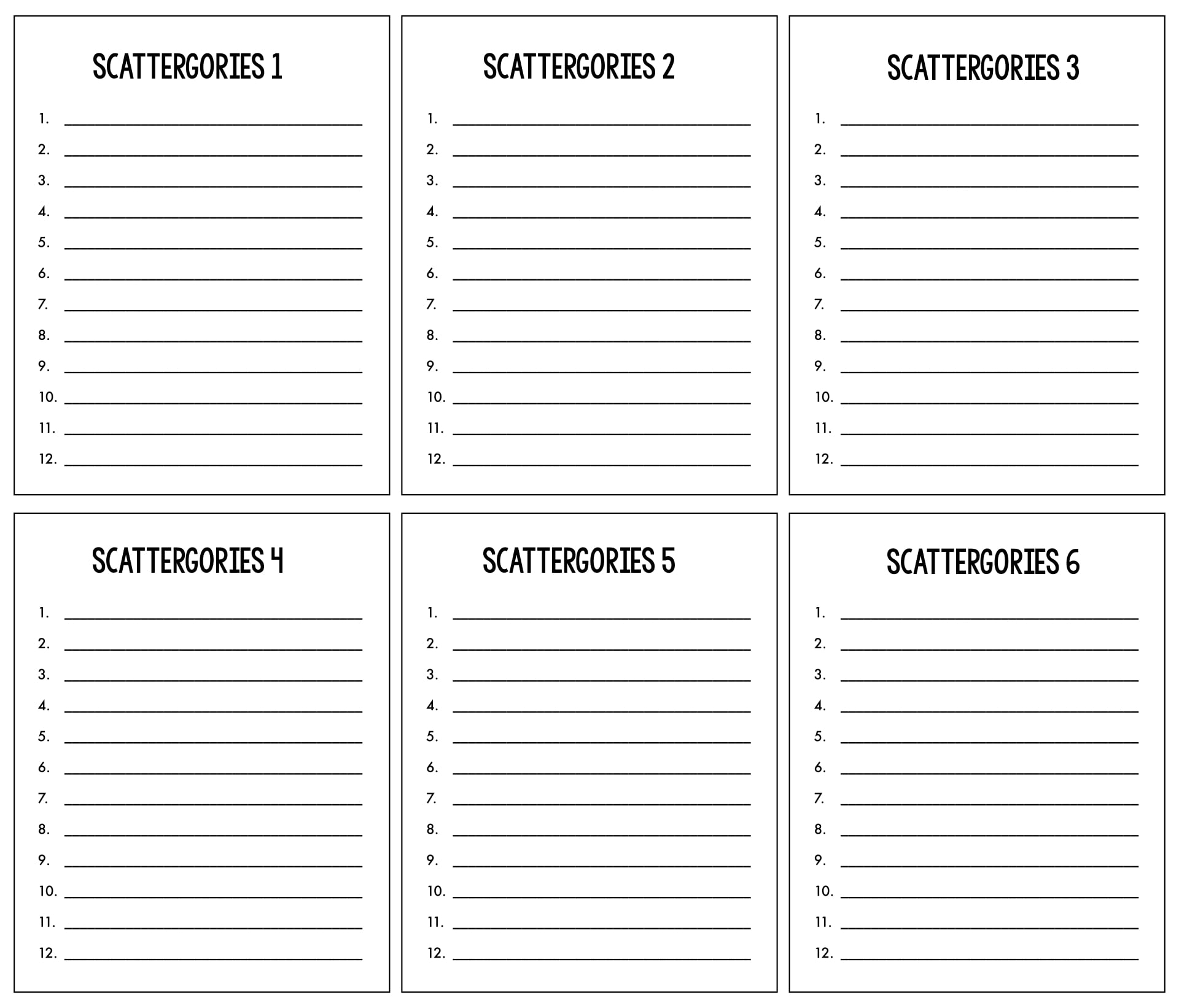 free printable scattergories cards