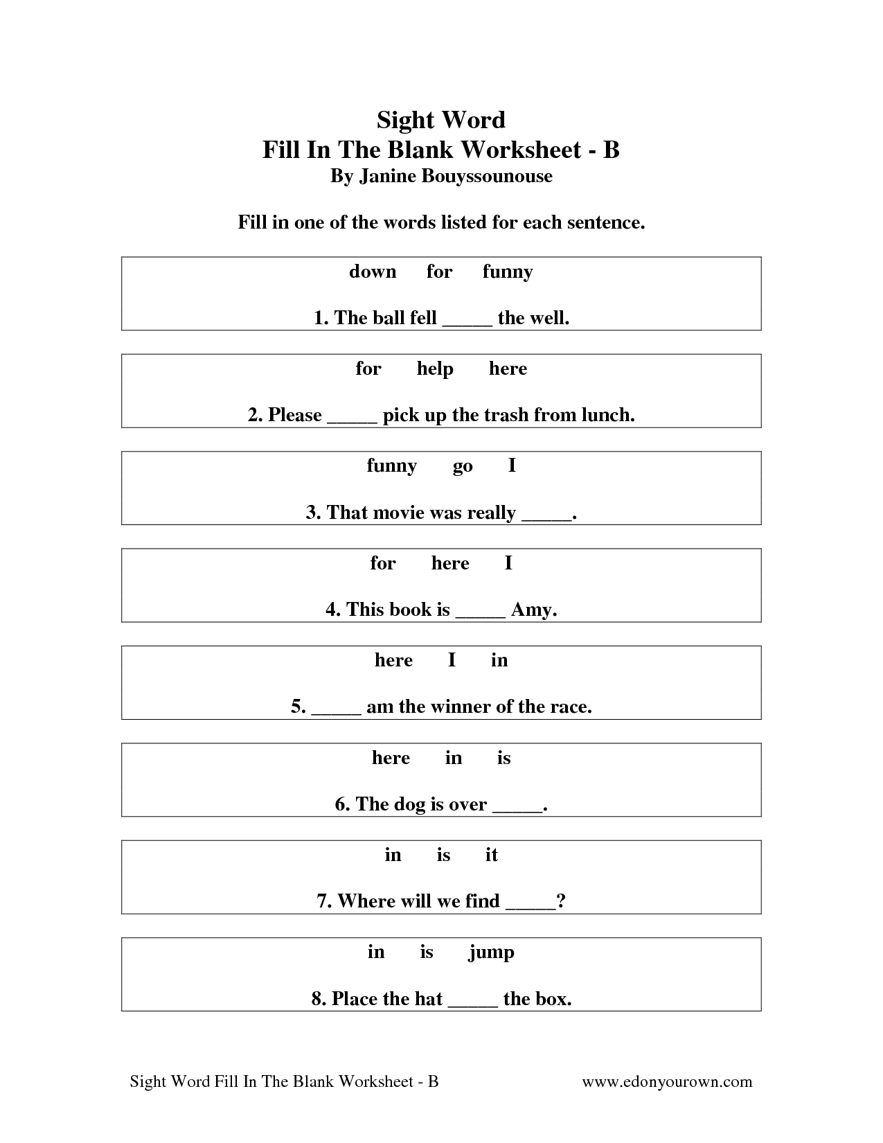 10 Fill In The Blank Worksheets Worksheets Decoomo