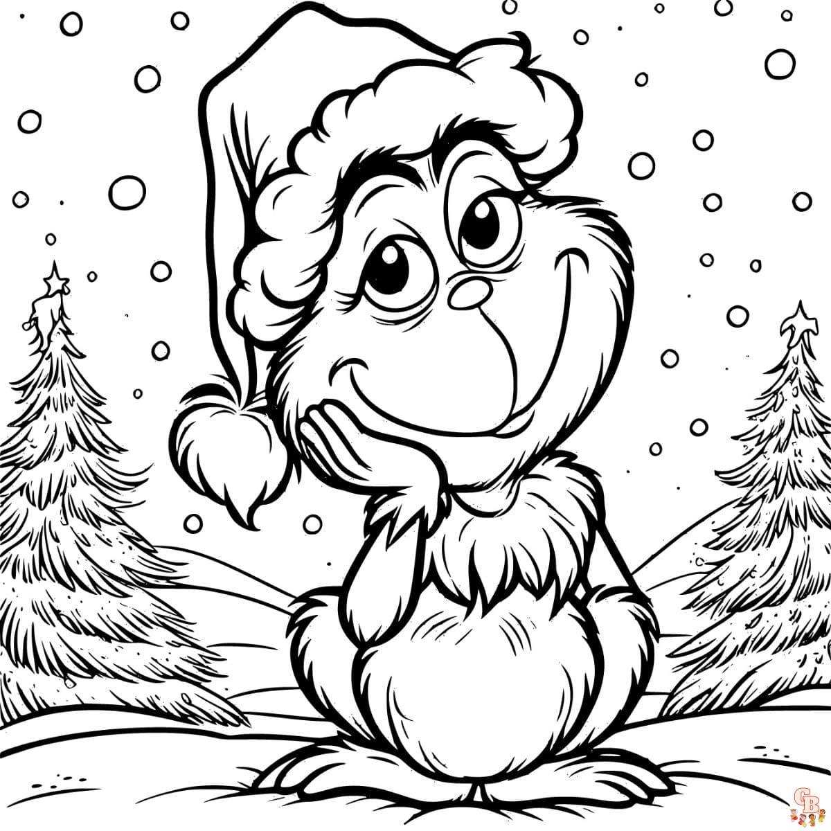 10 Funny Grinch Coloring Pages For Christmas Bratz Coloring