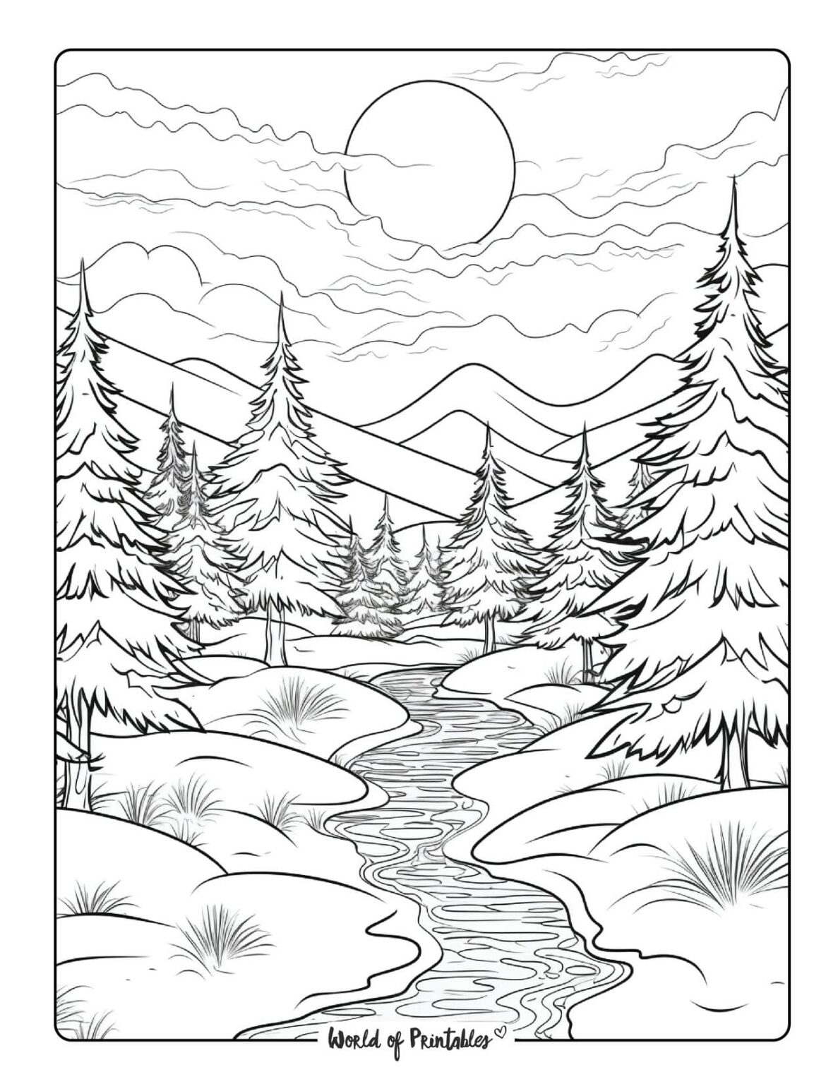 Landscape Coloring Pages