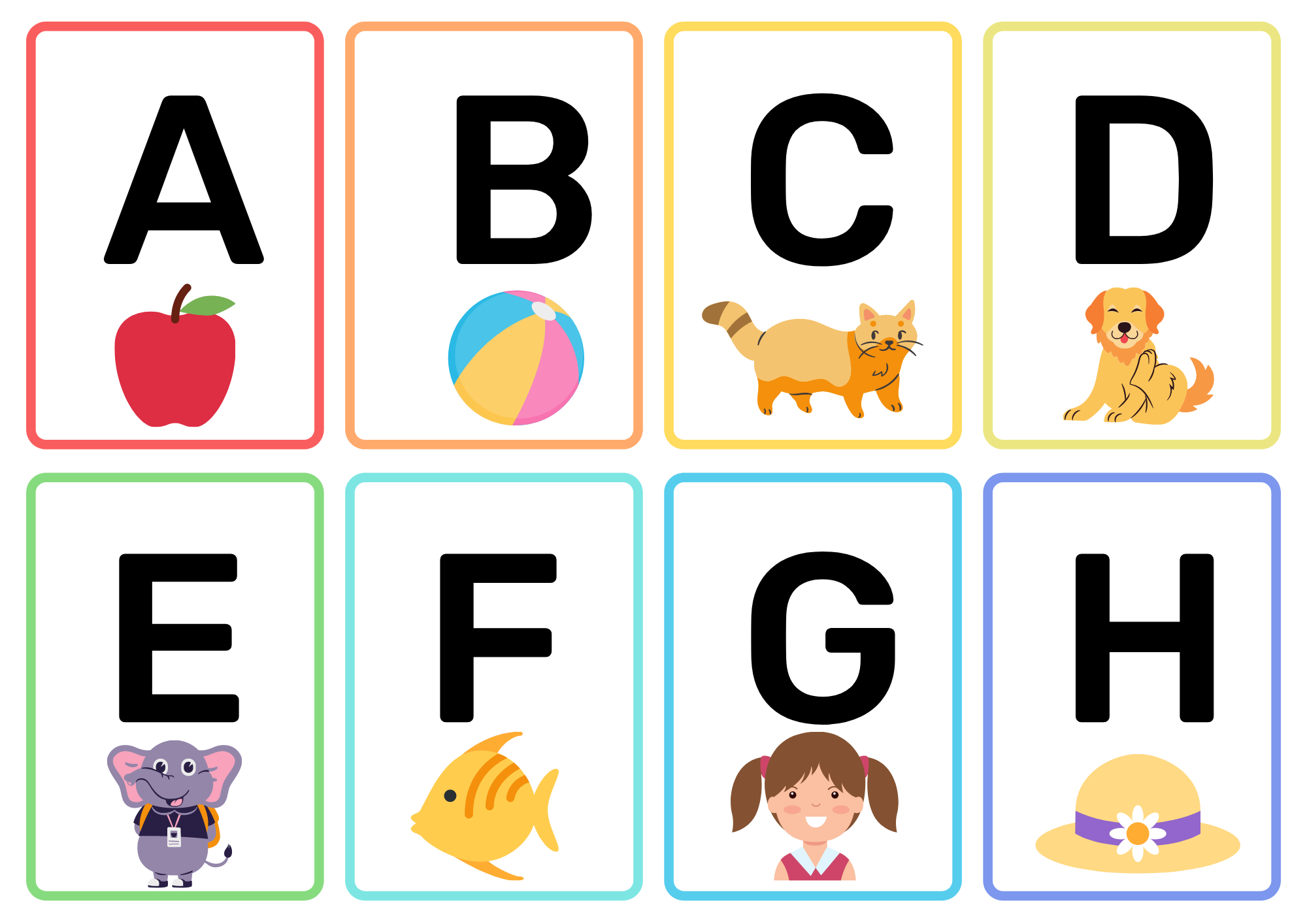 free printable printable alphabet flash cards